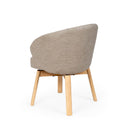 Silla VIRGINIA, en taupe, vista trasera en perspectiva