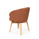 Silla VIRGINIA, en terracota, vista trasera en perspectiva
