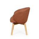 Silla VIRGINIA, en terracota, vista lateral