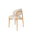 Silla WANDA, en beige, vista trasera en perspectiva