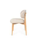 Silla WANDA, en beige, vista lateral