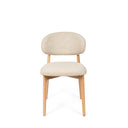Silla WANDA, en beige, vista frontal