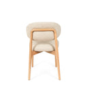 Silla WANDA, en beige, vista trasera