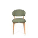 Silla WANDA, en verde, vista frontal