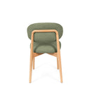 Silla WANDA, en verde, vista trasera