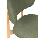 Silla WANDA, en verde, detalle del acabado