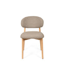 Silla WANDA, en taupe, vista frontal