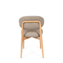 Silla WANDA, en taupe, vista trasera