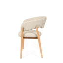 Silla YVANNA, en beige, vista lateral
