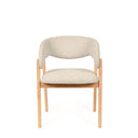 Silla YVANNA, en beige, vista frontal