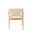 Silla YVANNA, en beige, vista trasera