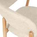 Silla YVANNA, en beige, detalle del acabado