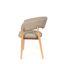 Silla YVANNA, en taupe, vista lateral