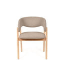 Silla YVANNA, en taupe, vista frontal