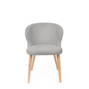 Silla TANYA, en gris, vista frontal