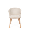 Silla TANYA, en beige, vista frontal