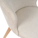 Silla TANYA, en beige, detalle del acabado