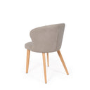 Silla TANYA, en taupe, vista trasera en perspectiva