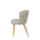 Silla TANYA, en taupe, vista lateral