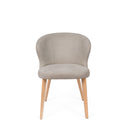 Silla TANYA, en taupe, vista frontal