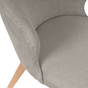 Silla TANYA, en taupe, detalle del acabado