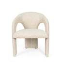 Silla LORETTA, en beige, vista frontal