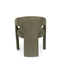 Silla LORETTA, en verde, vista trasera