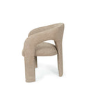 Silla LORETTA, en taupe, vista lateral