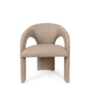 Silla LORETTA, en taupe, vista frontal
