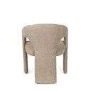 Silla LORETTA, en taupe, vista trasera