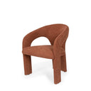 Silla LORETTA, en terracota, vista en perspectiva