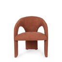 Silla LORETTA, en terracota, vista frontal