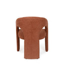 Silla LORETTA, en terracota, vista trasera