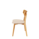 Silla SHIRLEY, en roble, vista lateral