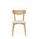 Silla SHIRLEY, en roble, vista frontal