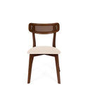 Silla SHIRLEY, en nogal, vista frontal