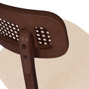 Silla SHIRLEY, en nogal, detalle del acabado