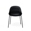 Silla SEPHORA, en negro, vista frontal