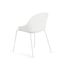 Silla SEPHORA, en blanco, vista trasera en perspectiva