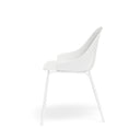 Silla SEPHORA, en blanco, vista lateral