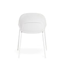 Silla SEPHORA, en blanco, vista trasera