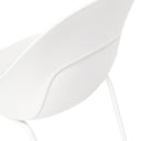 Silla SEPHORA, en blanco, detalle del acabado