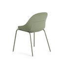 Silla SEPHORA, en verde, vista trasera en perspectiva