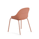 Silla SEPHORA, en terracota, vista trasera en perspectiva