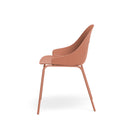Silla SEPHORA, en terracota, vista lateral