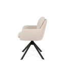Silla SILVI, en negra y beige, vista lateral