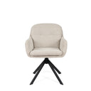 Silla SILVI, en negra y beige, vista frontal