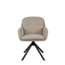 Silla SILVI, en negra y taupe, vista frontal
