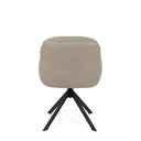 Silla SILVI, en negra y taupe, vista trasera