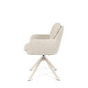 Silla SILVI, en beige, vista lateral